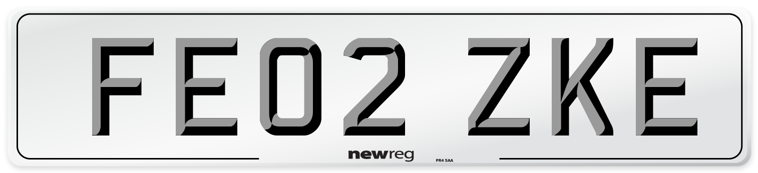 FE02 ZKE Number Plate from New Reg